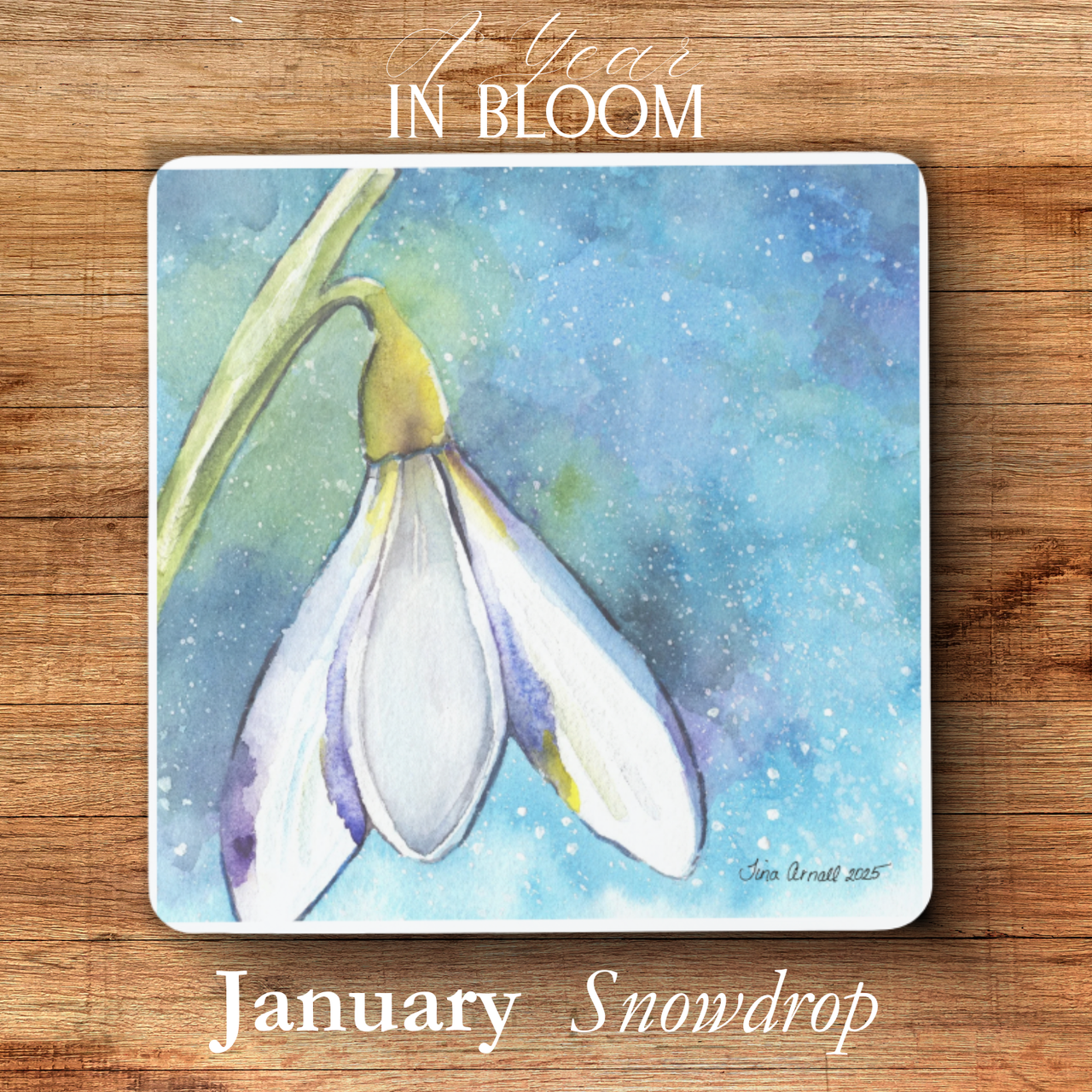 Watercolors by Tina - Floral Magnet