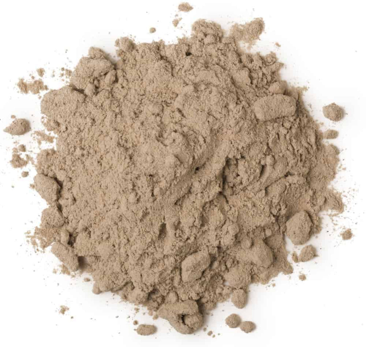 Rise Apothecary bentonit clay powder on a white background