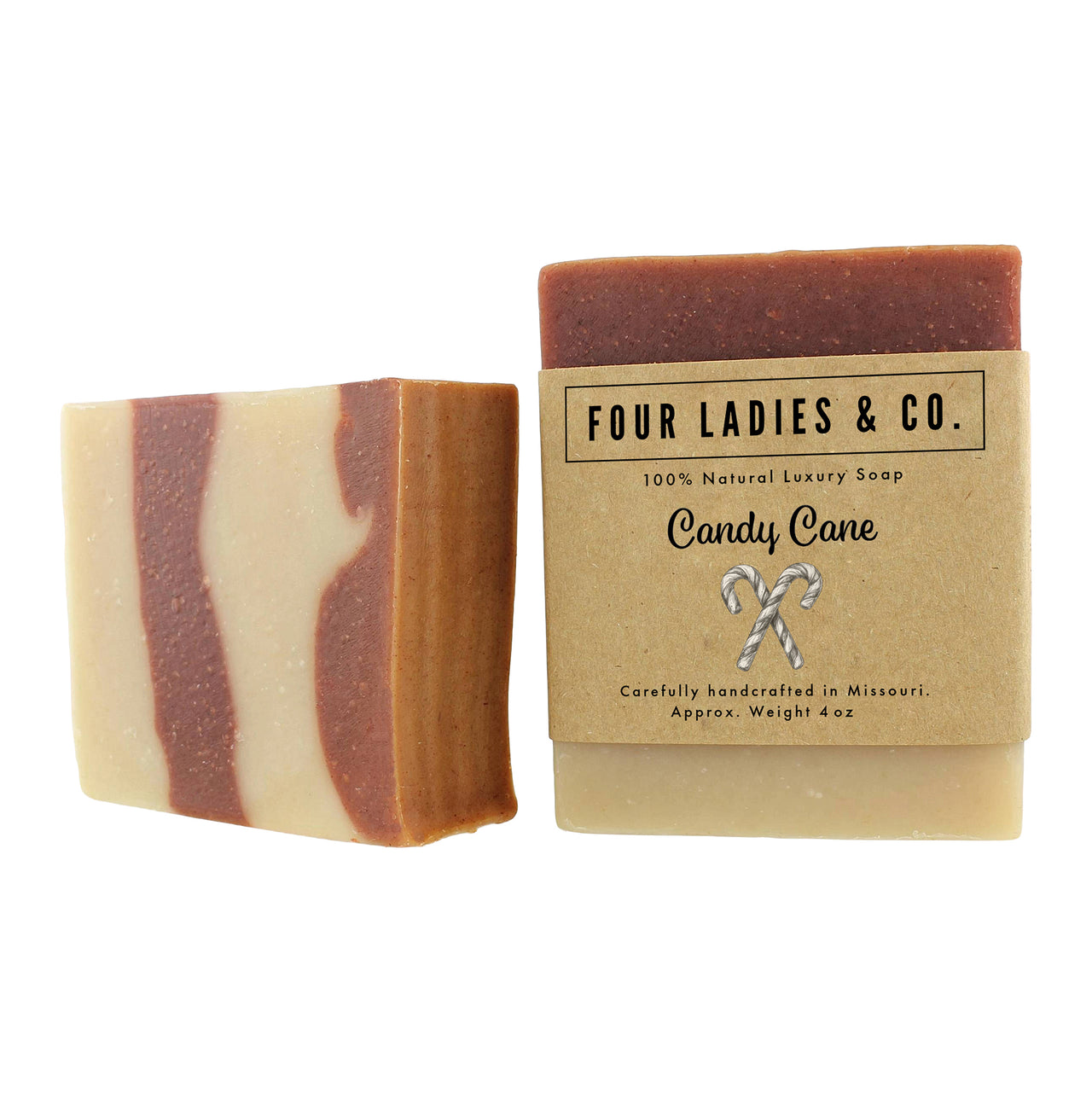 Four Ladies & Co - Candy Cane Bar Soap