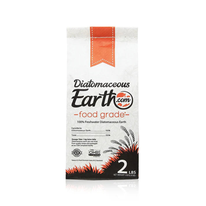 Diatomaceous Earth package on a white background