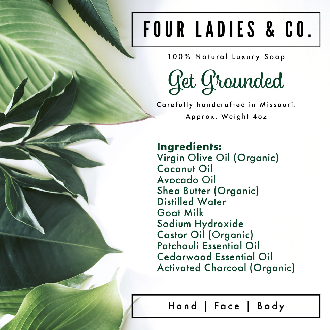 Four Ladies & Co - Get Grounded Bar Soap
