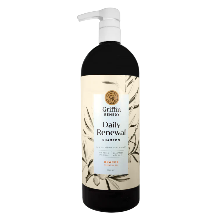 Griffin Remedy Daily Renewal shampoo bottle on a white background