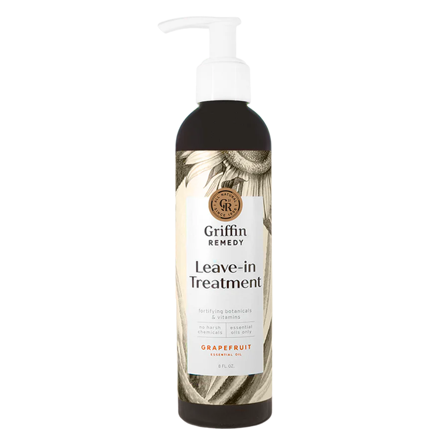Griffin Remedy leave-in treatment bottle on a white background