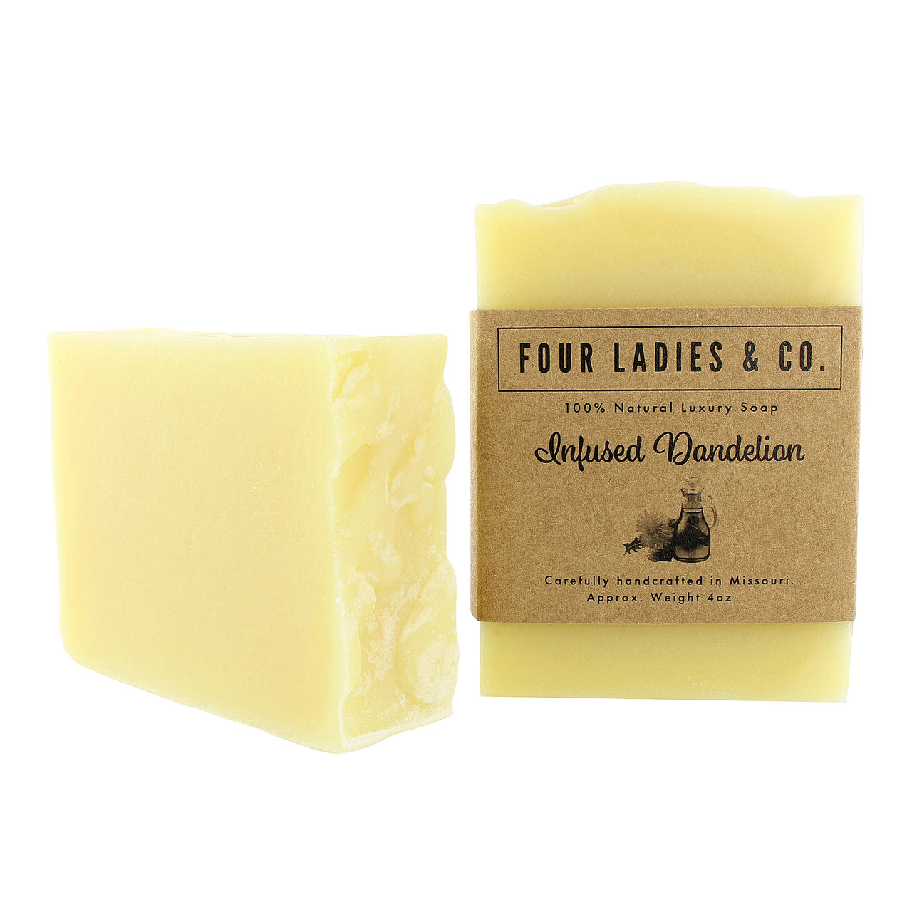 Four Ladies & Co - Infused Dandelion Bar Soap