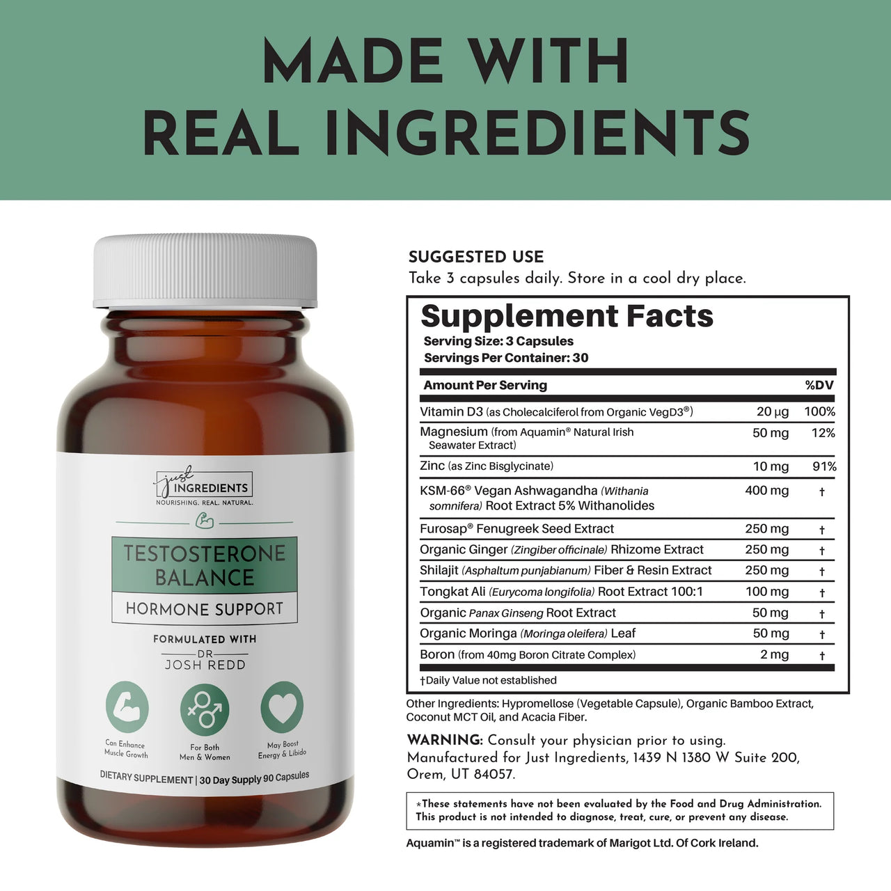 Just Ingredients - Testosterone Balance