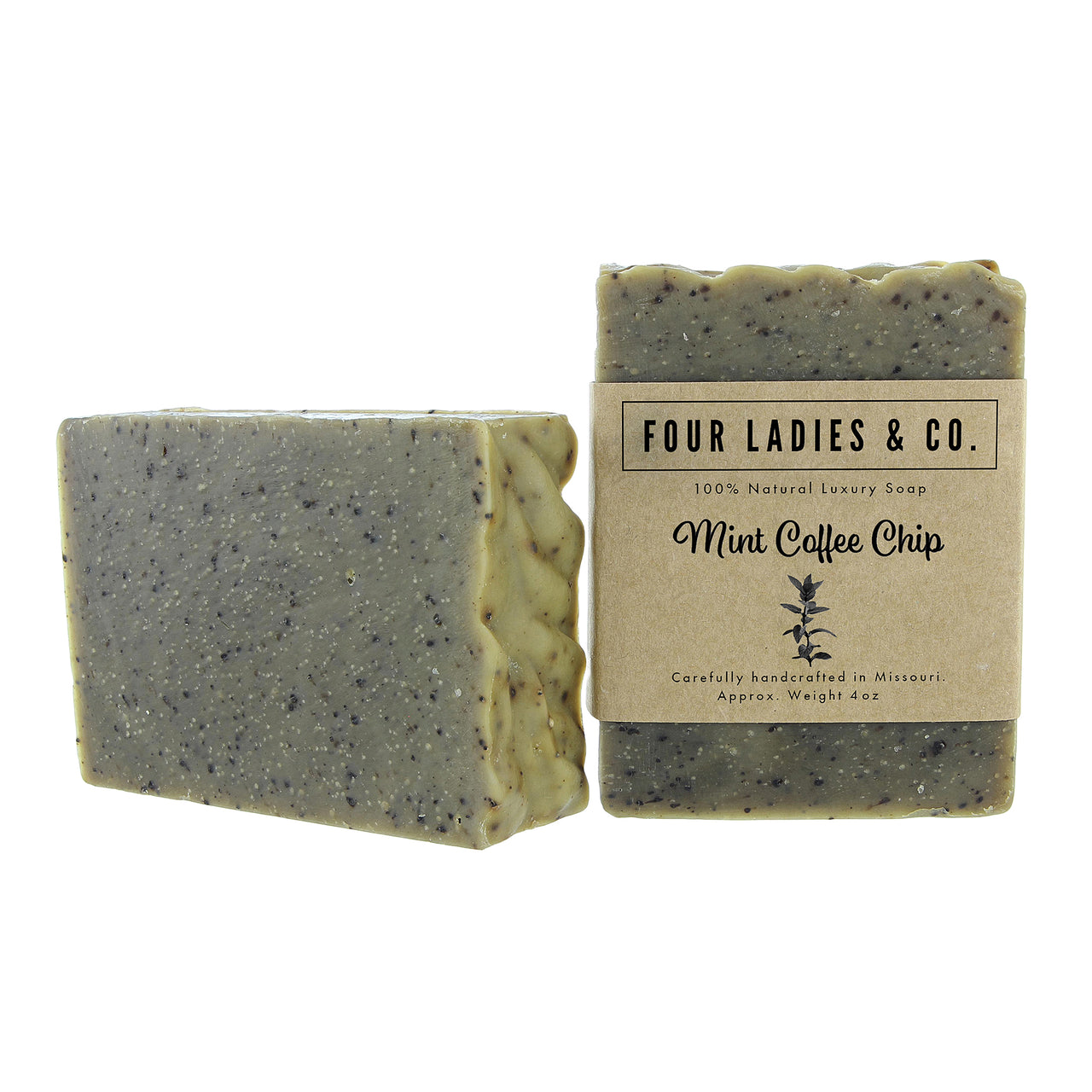 Four Ladies & Co - Mint Coffee Chip Bar Soap