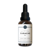 Rowe Casa Bottle of all-natural earache oil on a white background