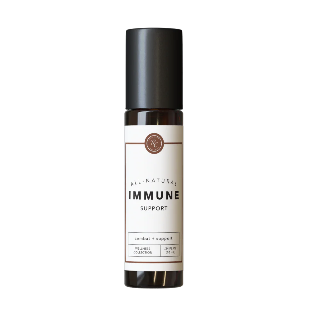 Rowe Casa Bottle of all-natural immune support product on a white background