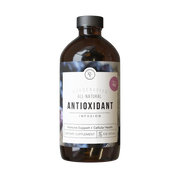 Rowe Casa Brown bottle of all-natural antioxidant infusion on a white background