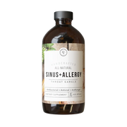 Rowe Casa Bottle of sinus and allergy throat gargle on a white background
