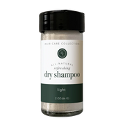 Rowe Casa All-natural dry shampoo bottle with a black cap on a white background for light hair.
