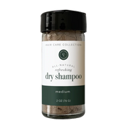 Rowe Casa All-natural dry shampoo bottle with a black cap on a white background for medium hair.