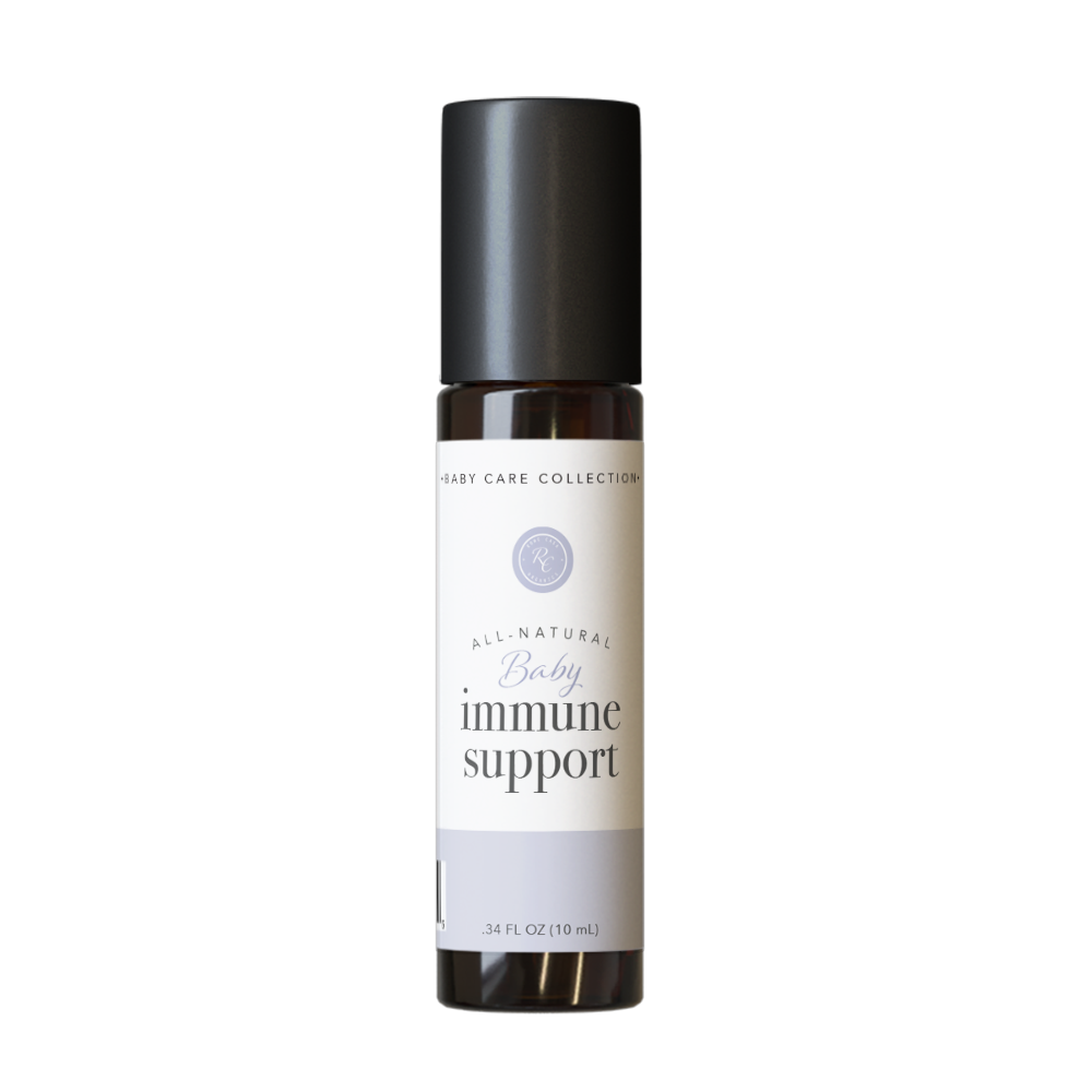 Rowe Casa Baby immune support product bottle on a white background