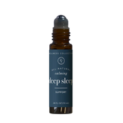 Rowe Casa Bottle of 'Deep Sleep' support product with a blue label on a white background