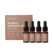 Rowe Casa Organics Women's Hormone Kit with bottles and packaging on a white background