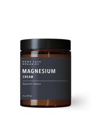 Rowe Casa Jar of all-natural magnesium cream on a white background