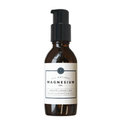 Rowe Casa Bottle of magnesium gel with a black pump on a white background