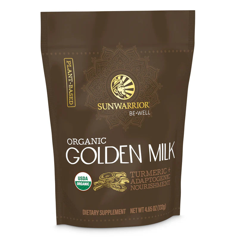 Sunwarrior Organic Golden Milk package on a white background