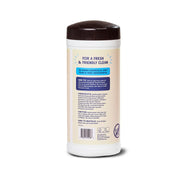 Wipes container with label on a white background