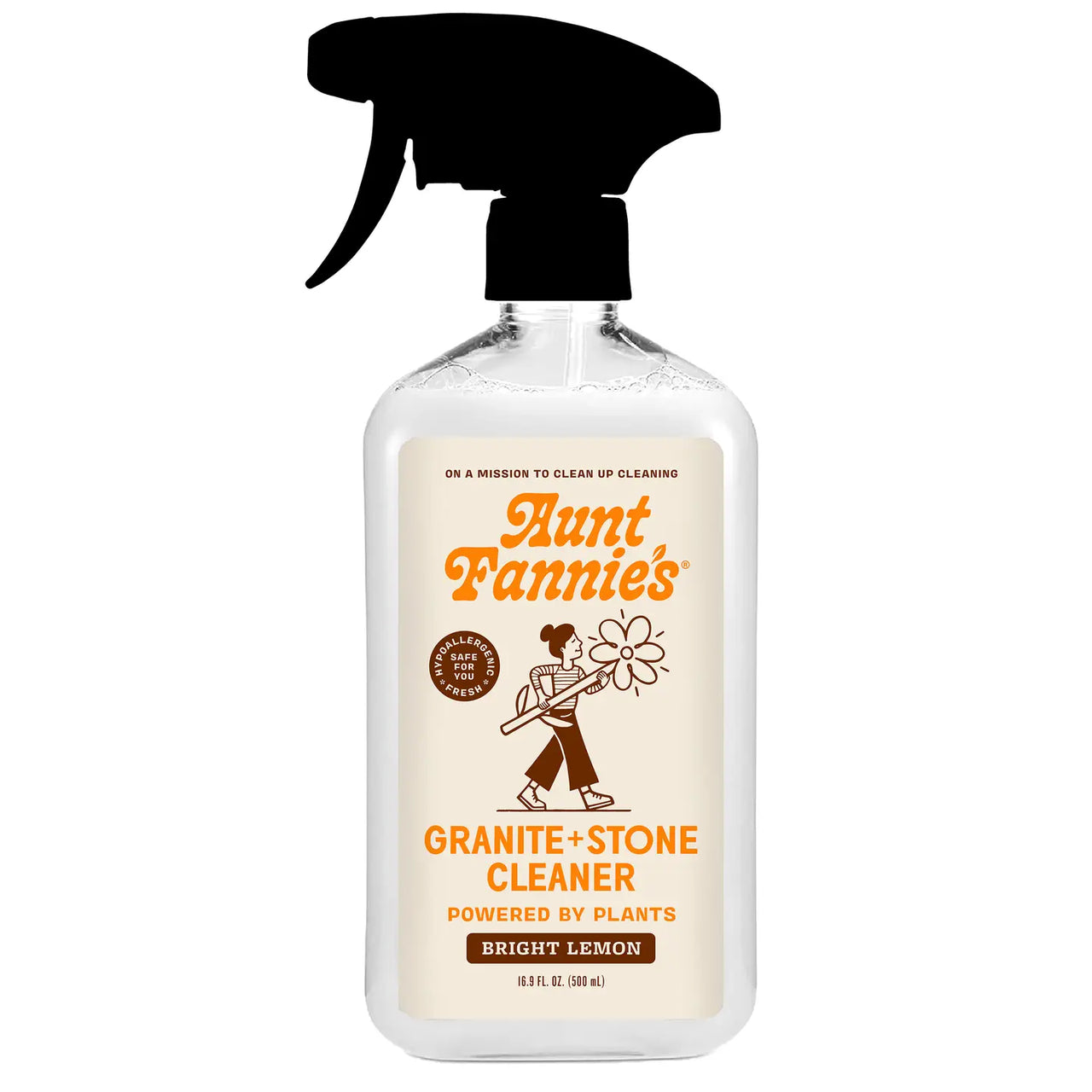 Aunt Fannie's Granite & Stone Cleaner bottle on a white background