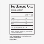 Supplement facts label with black text on a white background
