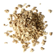Dried ashwagandha herbs or roots on a white background