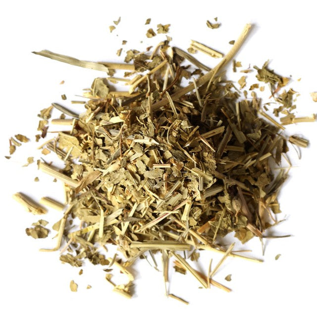 Rise Apothecary Dry passionflower herb or spice pile on a white background