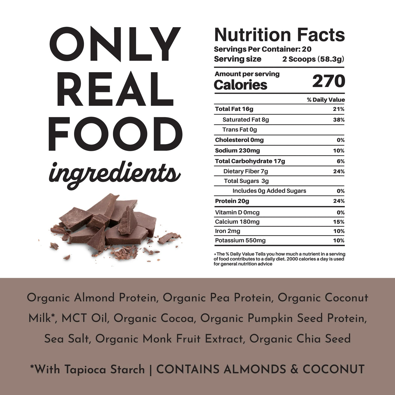 Just Ingredients - Vegan Chocolate Protein Powder