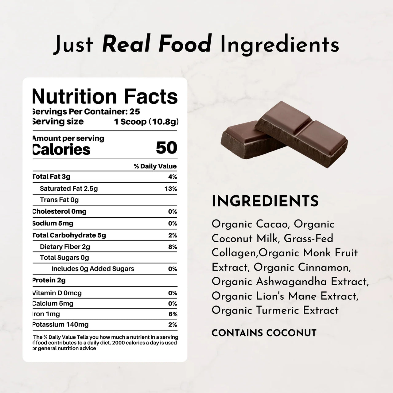 Just Ingredients - Superfood Hot Chocolate