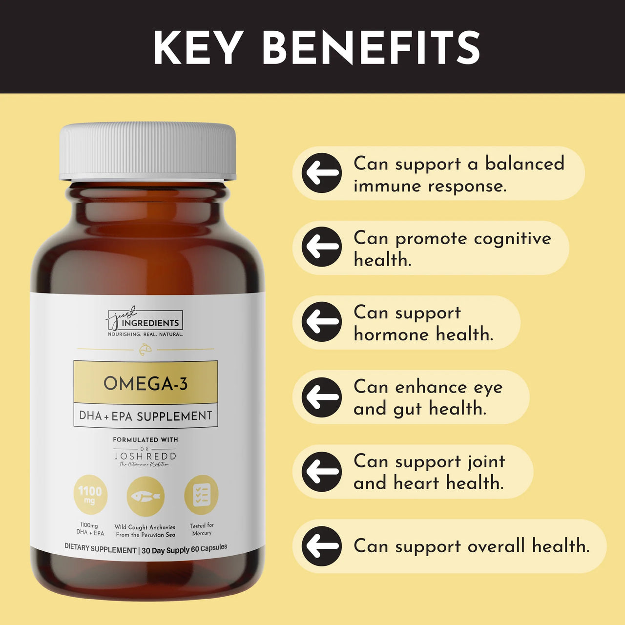 Just Ingredients - Omega-3 Fish Oil