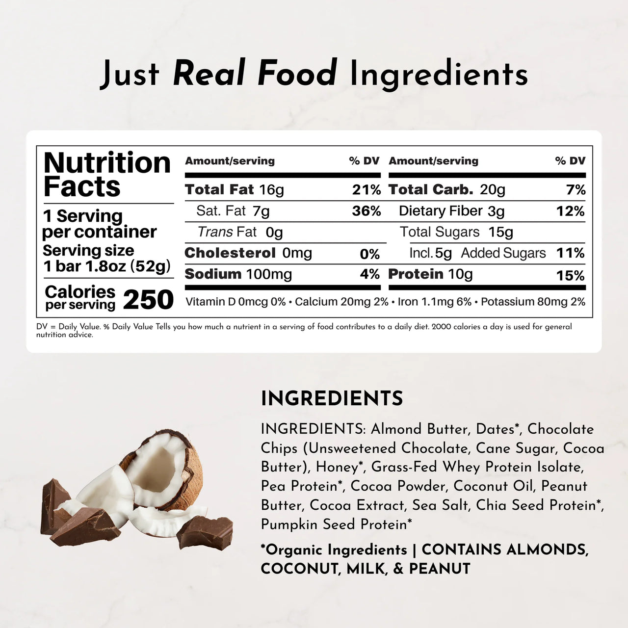 Just Ingredients - Protein Snack Bar