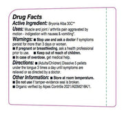 Drug facts label for Bryonia Alba 30C on a white background