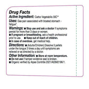 Drug facts label for Carbo Vegetabilis 30C with active ingredient, uses, warnings, directions, and other information.