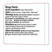 Drug facts label for Ledum Palustre 30C with active ingredient, uses, warnings, directions, and other information.