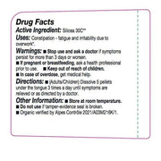 Drug facts label for Silicea 30C with active ingredient, uses, warnings, directions, and other information.