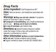 Drug facts label for Kali Phosphoricum 6X with active ingredient, uses, warnings, directions, and other information.