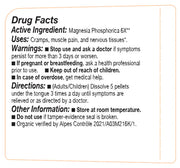 Drug facts label for Magnesia Phosphorica 6X with active ingredient, uses, warnings, directions, and other information.