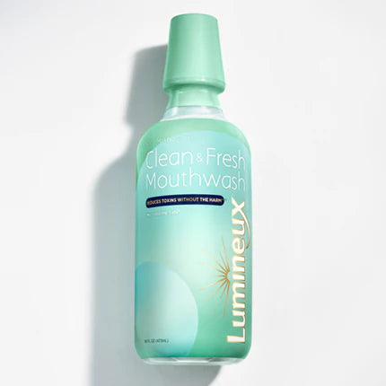 Lumineux mouthwash bottle on a white background