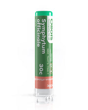 Vial labeled 'Symphytum Officinale 30c' on a white background