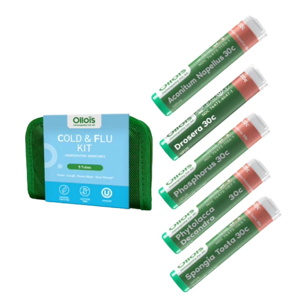 Ollois - Homeopathic Cold and Flu Kit - 5 Remedies