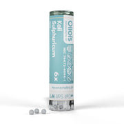 Tube of Kali Sulphuricum on a white background