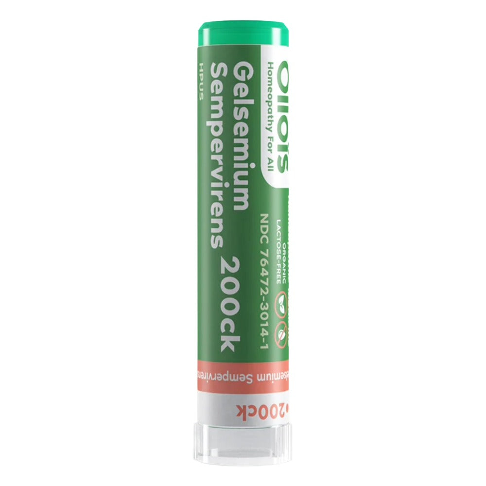 Gelspermum Sempervirens 200ck homeopathic product tube on a white background