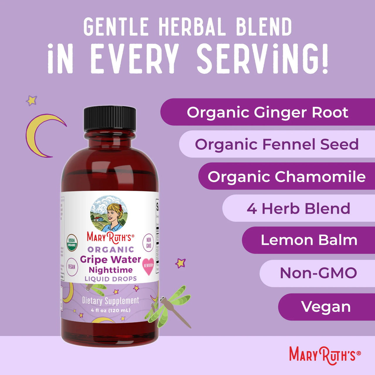 Mary Ruth's - Organic Gripe Water Nighttime Liquid Drops