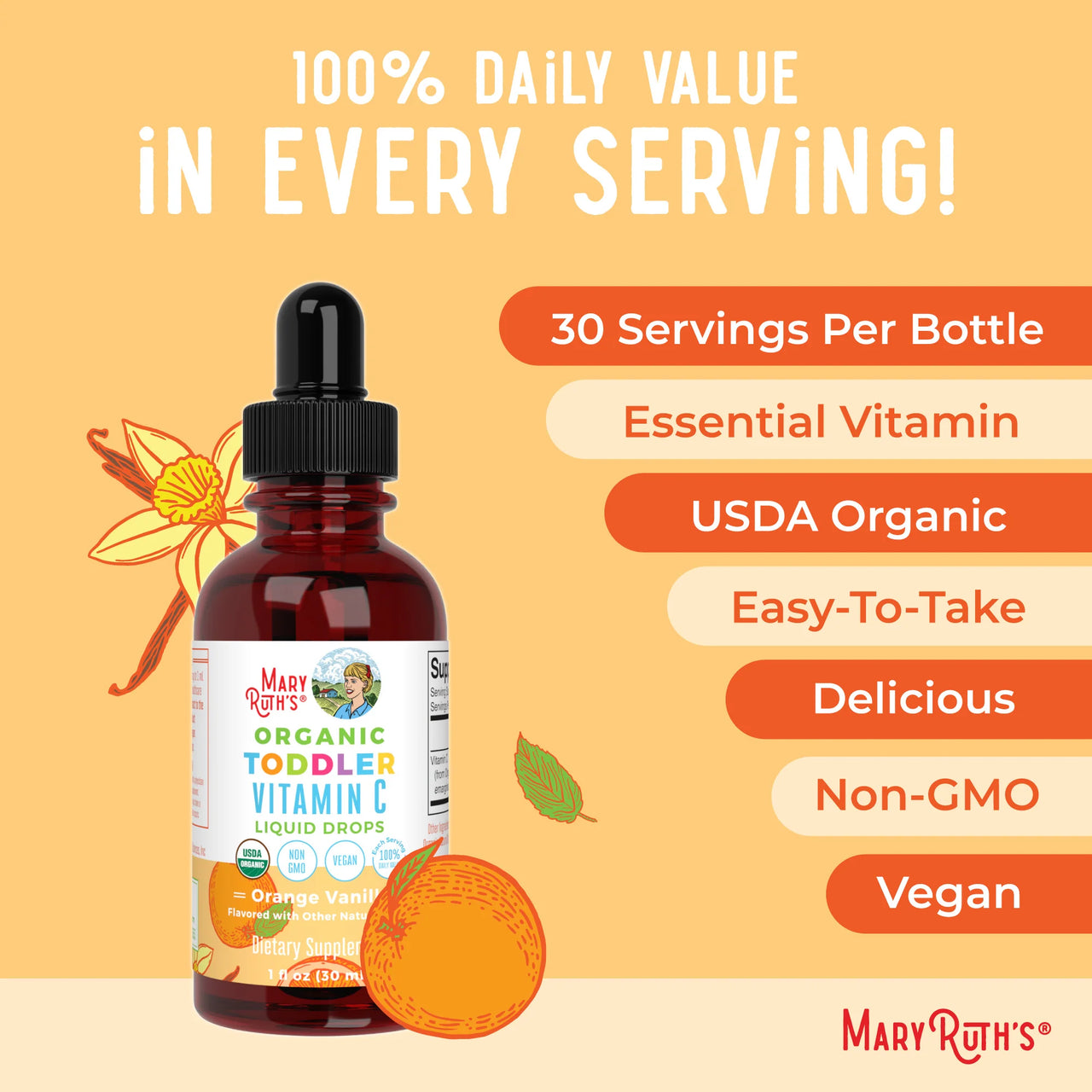 Mary Ruth's - Organic Toddler Vitamin C Liquid Drops