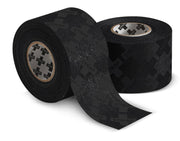 Two rolls of black tape with a brand logo on a white background