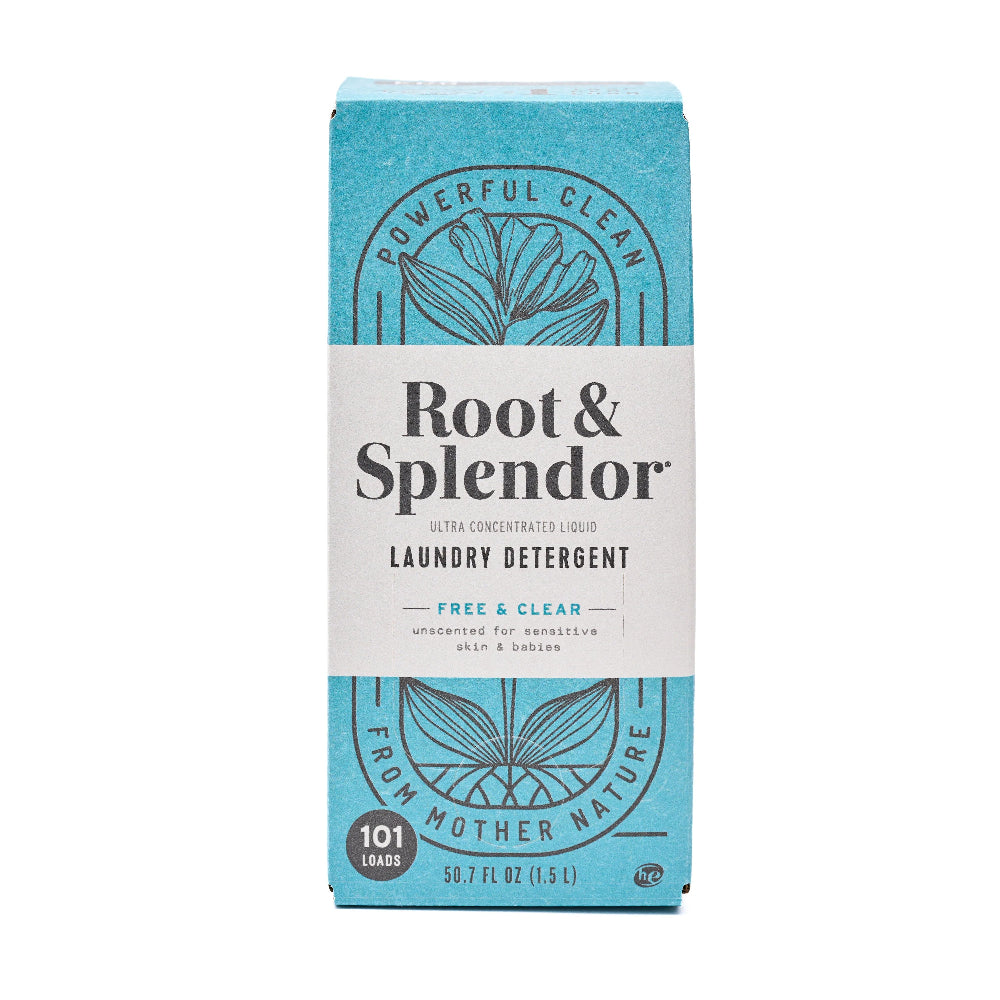 Box of Root & Splendor laundry detergent on a white background