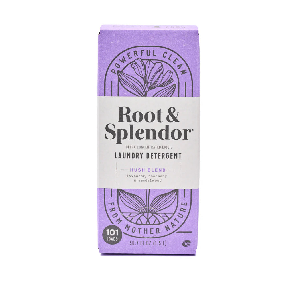 Box of Root & Splendor laundry detergent on a white background