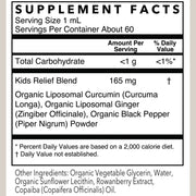 Kids relief supplement facts.