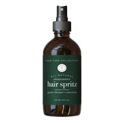 rowe casa Hair spritz bottle with label on a white background