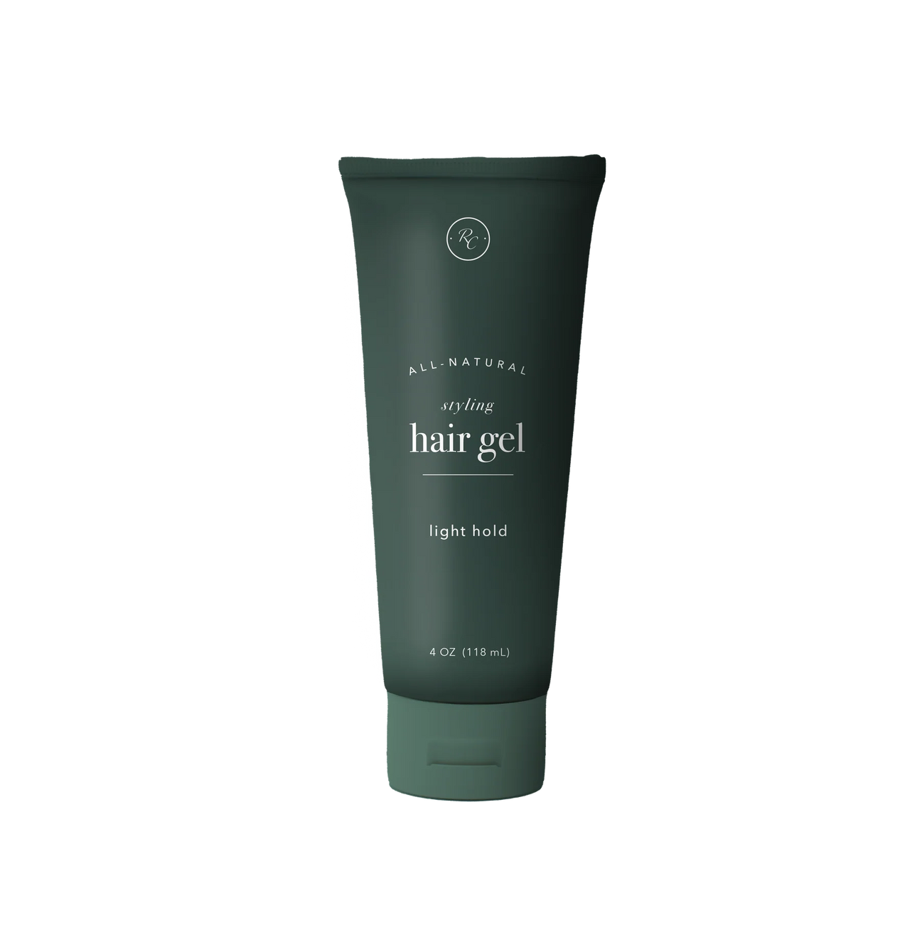 rowe casa Green tube of hair gel on a white background